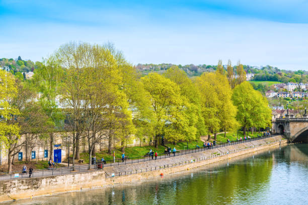 istock Pastoral scene in Bath, England on the River Avon 1200643859