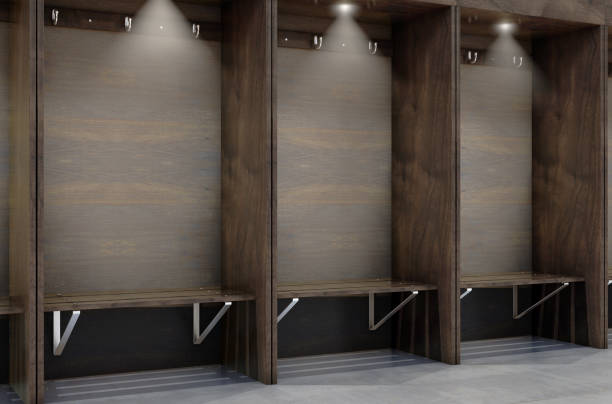 istock Change Room Cubicles Hangers And Bench 1200644907