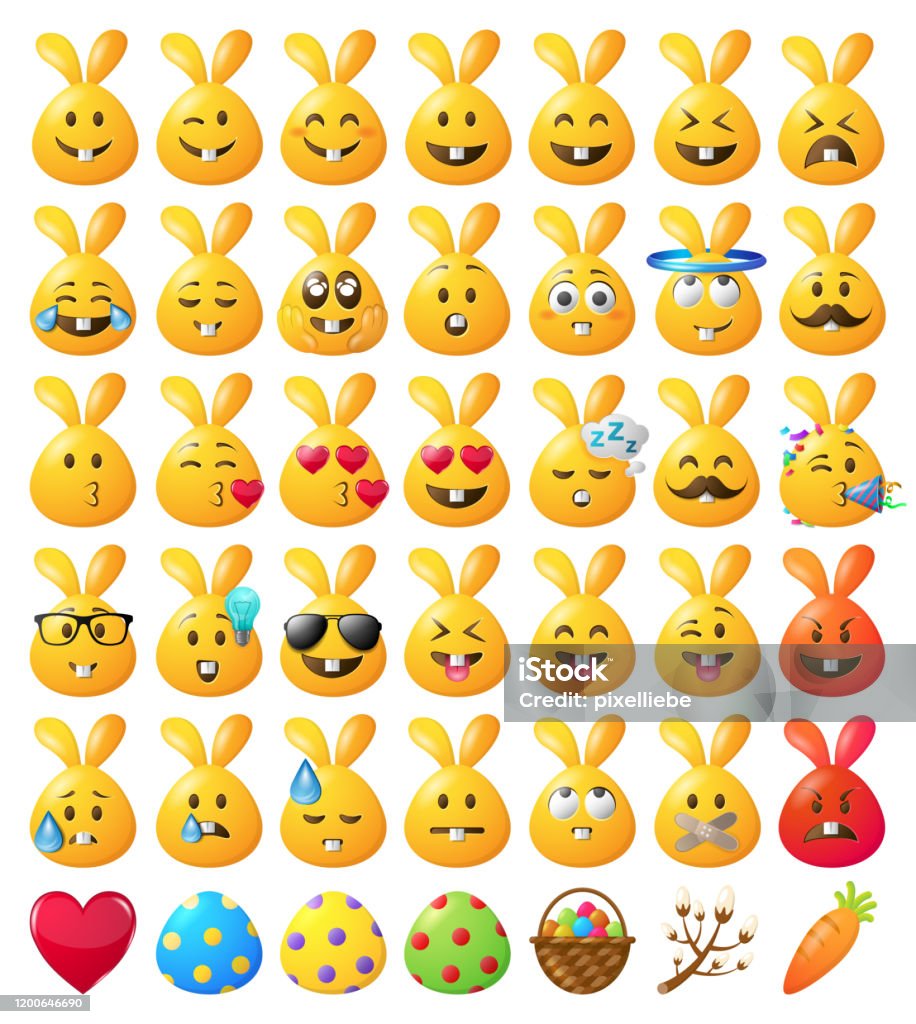 Biểu Tượng Cảm Xúc Smileys Biểu Tượng Cảm Xúc Thỏ Phục Sinh Trứng ...