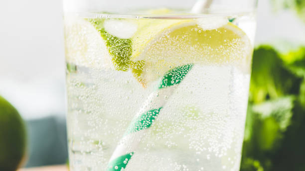 istock Sparkling summer cocktail closeup view 1200647068