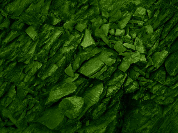 istock Toned mountains texture. Close-up. Green rock background. Dark green stone background. 1200648748