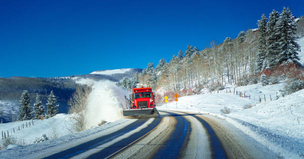 istock Snow plow Colorado Highway USA 1200648928