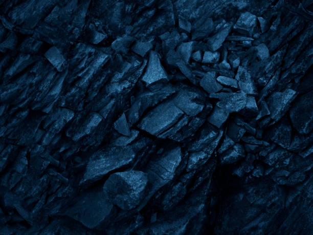 istock Toned mountain texture. Detail. Blue stone background. Dark blue grunge background. 1200651292