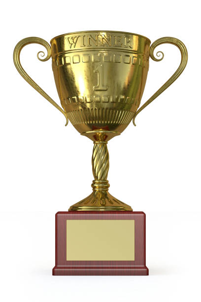 istock Gold trophy cup or Award 3d render on white background 1200654068