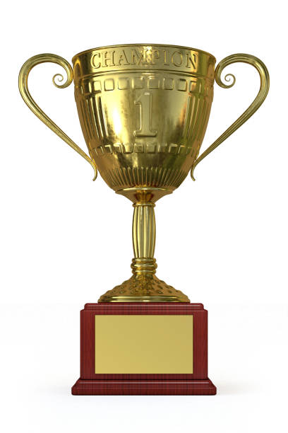 istock Gold trophy cup or Award 3d render on white background 1200654185