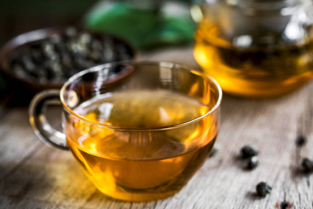 istock Oolong Pearl Tea in a clear Tea pot 1200654852