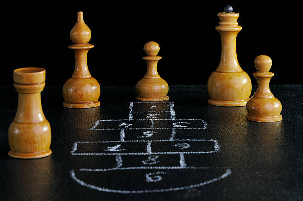 istock Chess and hopscotch board 120065602