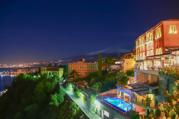 istock Mount etna and Taormina Sicily 1200663538
