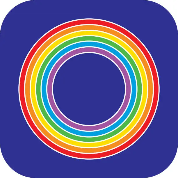 Vector illustration of Rainbow Circle Icon