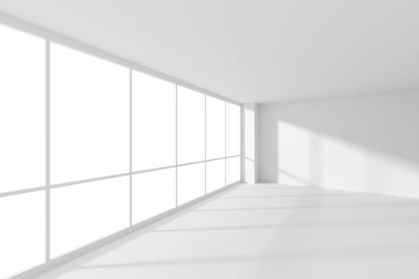 istock White empty office business room with sunlight from large windows. 1200666834