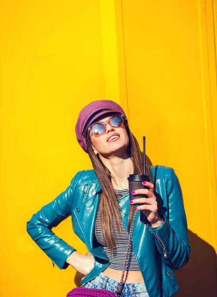 istock Young cool woman in jacket 1200670785
