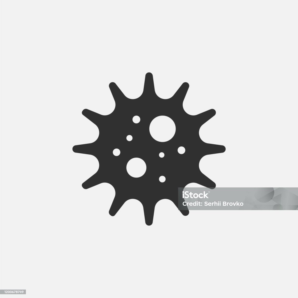 Microbio, icono de la bacteria aislado sobre fondo blanco. Ilustración vectorial. - arte vectorial de Ícono libre de derechos Microbio, icono de la bacteria aislado sobre fondo blanco. Ilustración vectorial. - arte vectorial de Ícono libre de derechos
