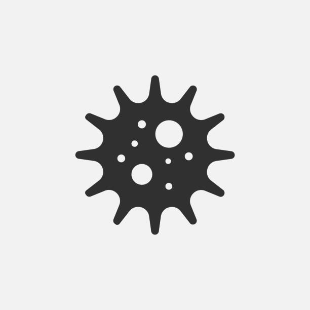 Microbe, bacterium icon isolated on white background. Vector illustration. Microbe, bacterium icon isolated on white background. Vector illustration. Eps 10. pics for bio hazard logo stock illustrations
