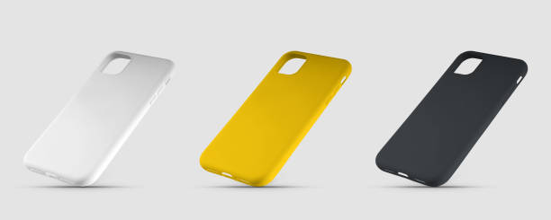 istock Set of 3 cases for a smartphone on an isolated background for design presentation. 1200678988
