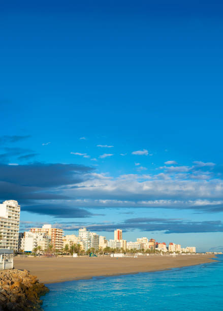 istock Gandia grao beach skyline at sunrise in Valencia Spain 1200679366