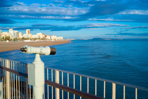 istock Gandia grao beach skyline at sunrise in Valencia Spain 1200679525