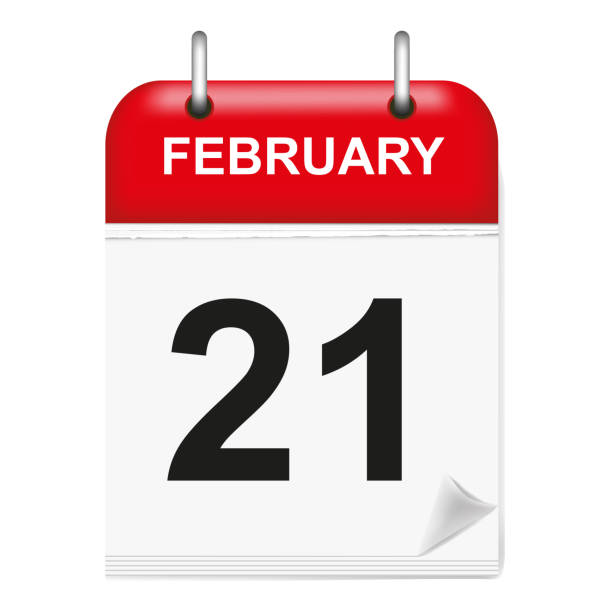 istock Daily calendar sheet in 3d, February day 21 1200685983