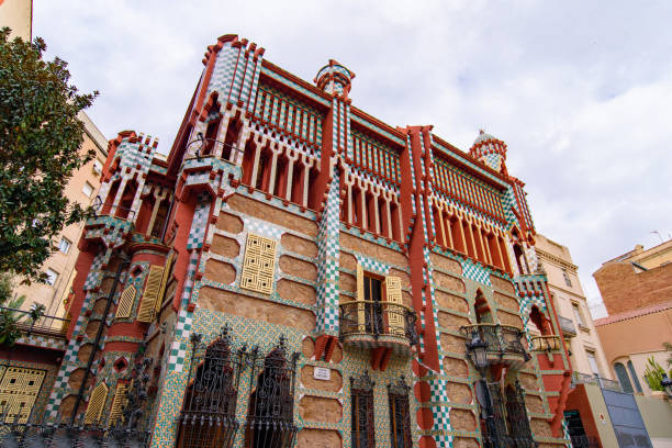 Casa Vicens, a museum in Barcelona, Spain stock photo