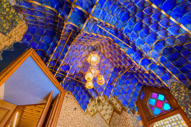 Casa Vicens, a museum in Barcelona, Spain stock photo