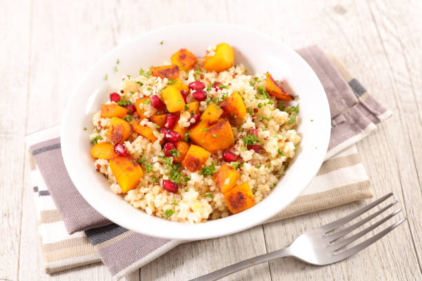 istock vegetable salad with grilled pumpkin and pomegranate 1200697548