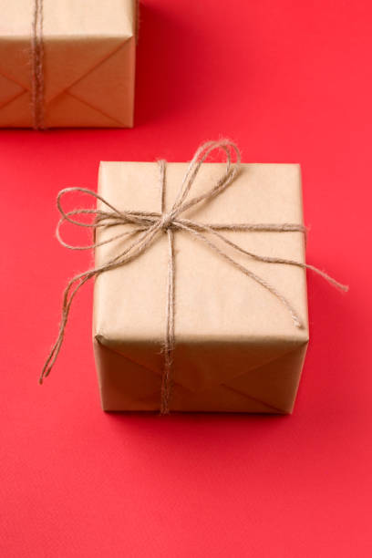 istock gift for lovers day on red background close-up 1200697925