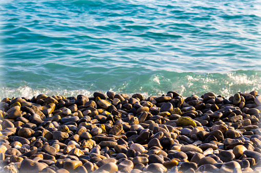 Background with natural sea stones