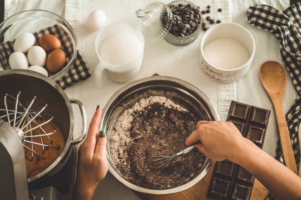 istock Ingredients for flour products or dessert. Cooking Cupcakes. Rural or rustic style. 1200701167