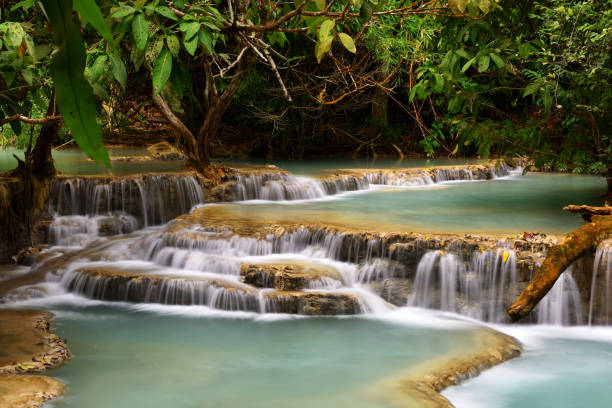 istock Kung Si waterfall at Luang Prabang in Laos 1200701242