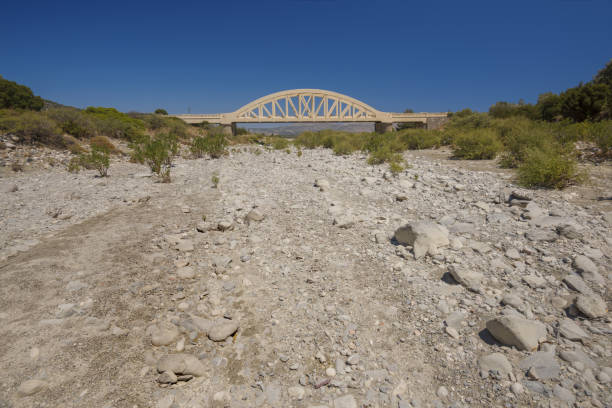 Bridge over a ragged river, Rhodes, Greece