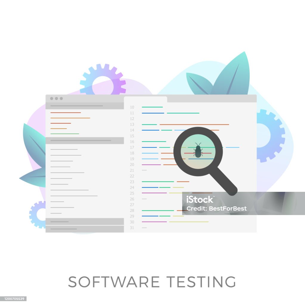 Program Code Screen With Debugging Development Process Testing It ...