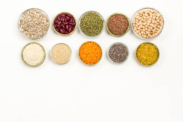 istock Natural source of protein. Legume grain groats seed. 1200705626