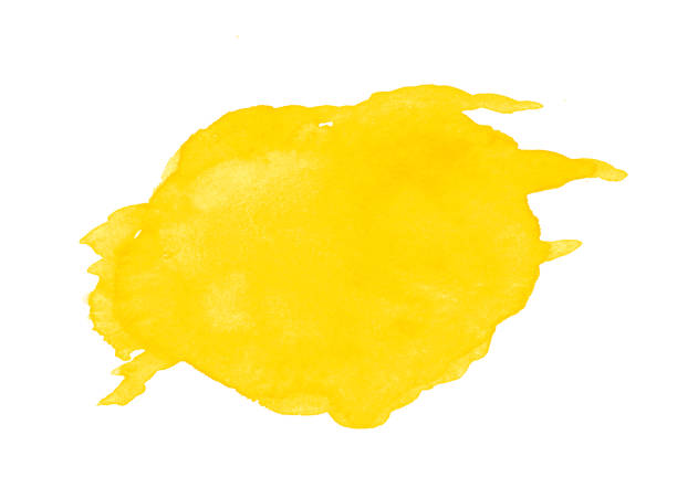 istock Yellow watercolor texture of stains 1200706924