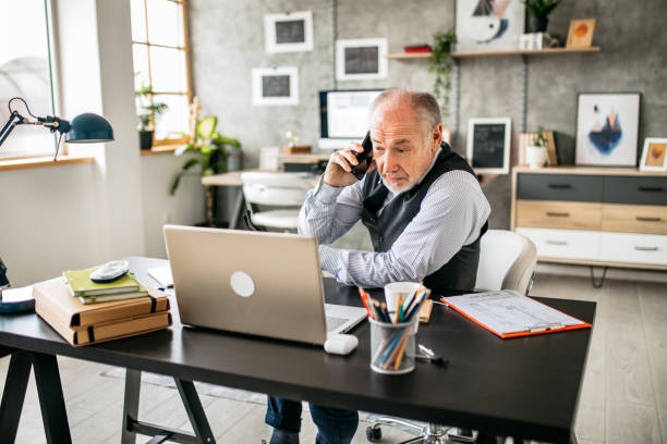 istock Important business phone call in the office 1200707128