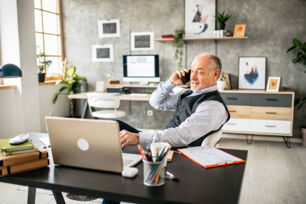 istock Important business phone call in the office 1200708188