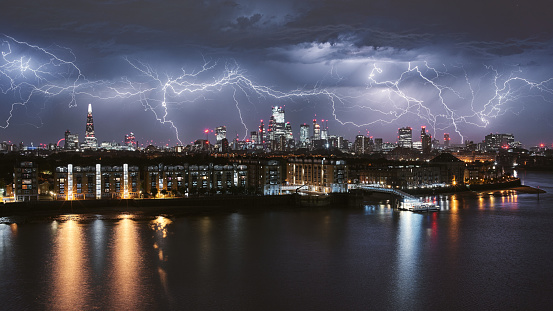 Lightning Bolts Over London