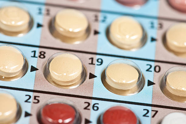 Contraceptive pills stock photo