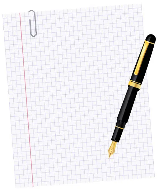 Vector illustration of Pen Notebook Paper