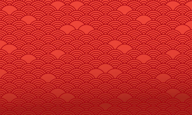 ilustraciones, imágenes clip art, dibujos animados e iconos de stock de patrón chino rojo, fondo oriental. vector - chinese culture