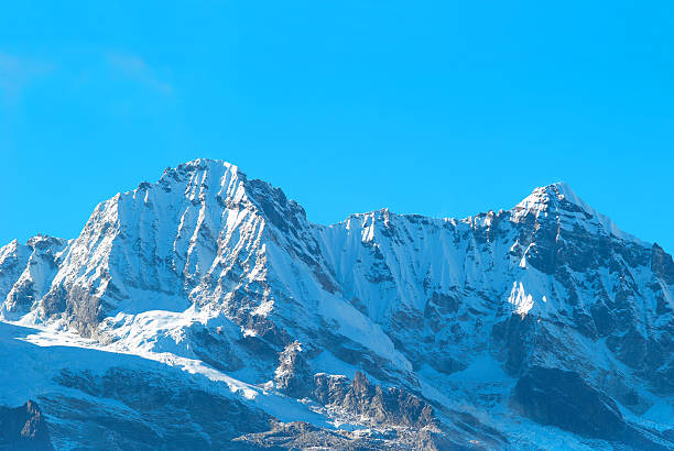 High mountains, covered by snow. Top of High mountains, covered by snow. India. kangchenjunga stock pictures, royalty-free photos & images