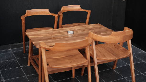 istock wooden chairs with a modern design 1200716644