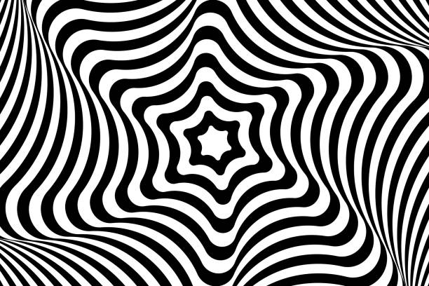 istock Vector abstract illustration of swirl pattern. Trendy background in op art style, optical illusion. 1200716686
