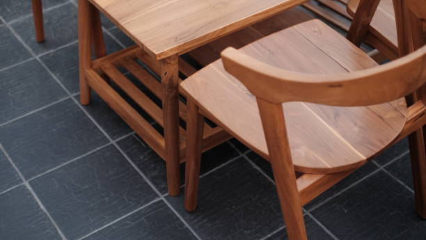 istock wooden chairs with a modern design 1200716729