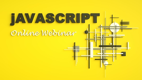 3d Illustration Of Advertising Signboard Of Javascript Online Webinar ...