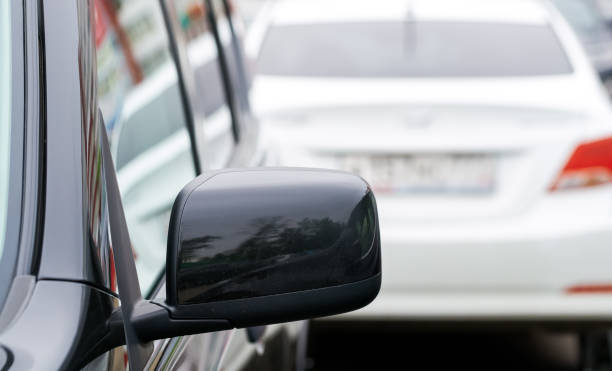 istock Rearview mirror on the background of the car 1200717341