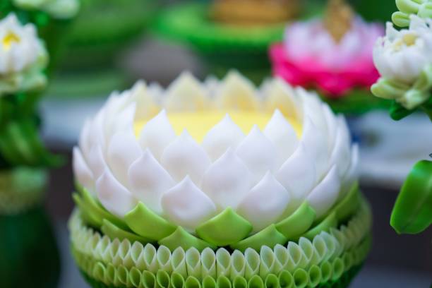 istock Jasmine garland Buddha, Thai style molding art 1200718869