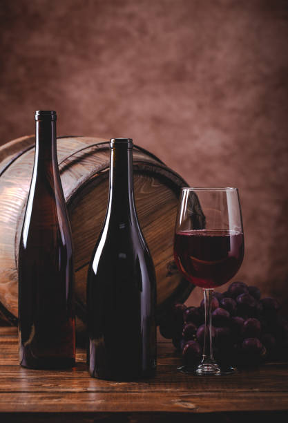 istock Glass of Wine and Grapes 1200719374