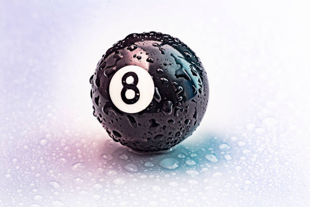 istock number eight pool ball with water drops on a white background, graphic resource 1200721319