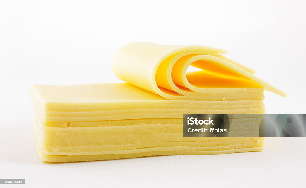 Stapel Scheiben Käse - Lizenzfrei Block - Form Stock-Foto