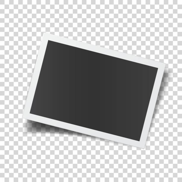 ilustraciones, imágenes clip art, dibujos animados e iconos de stock de fotografía retro aislada sobre fondo abstracto a cuadros. - fotografía producto de arte y artesanía