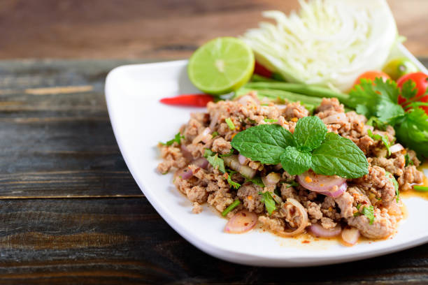 istock Thai food, spicy minced pork salad (Larb Moo) 1200732413